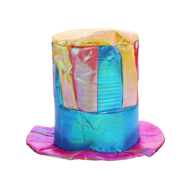 Shimerping CLOWN TOP HAT Eye-Catching Shimmering Clown Hat Long-Lasting for Photo ...