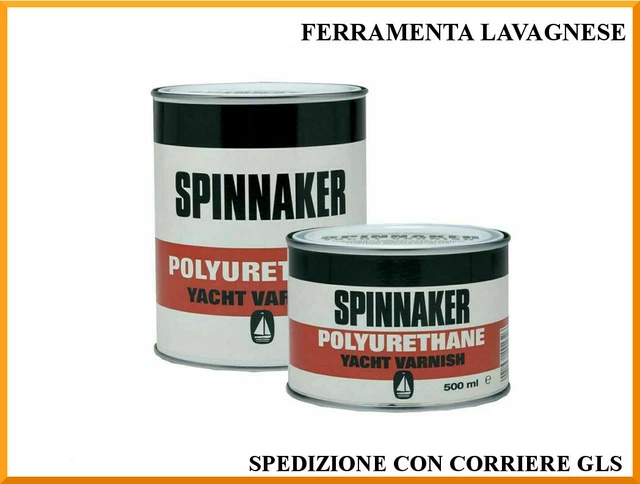 Vernice Trasparente Poliuretanica Cecchi Spinnaker - Lucida, Per Legno E Metallo Nautico, Confezione 1 Litro, Resistente Abrasioni