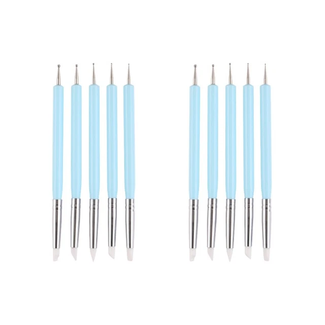 10 PIEZAS HÁGALO USTED MISMO Tracing Doting Tools Set Fondant Pastel Impresión Ltylus Set