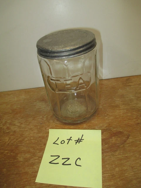 Hoosier Cabinet Original Tea Spice Jar Colonial Style Pattern Lot # Zzc