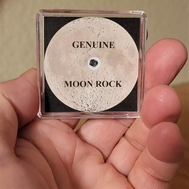 Moon Rock Display - Lunar Meteorite - Basic Edition + Easel + Certificate