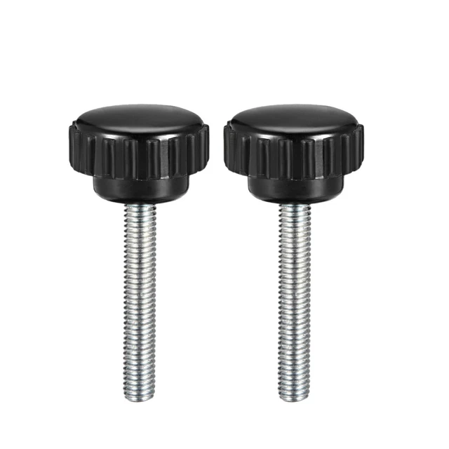 M5x35mm filetage mâle Élément serrage moleté Grip visser tête rond type 2pc