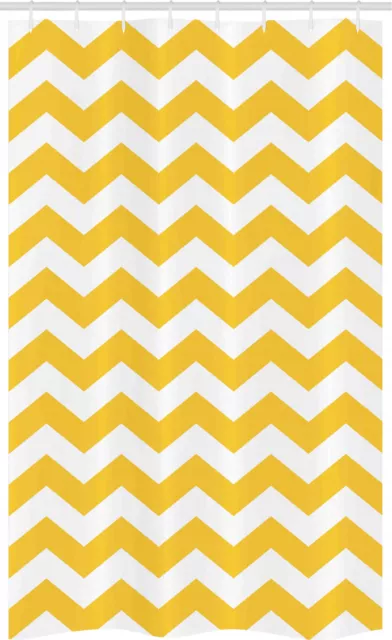 Chevron amarillo Cortina de Ducha Arte horizontal ondulada