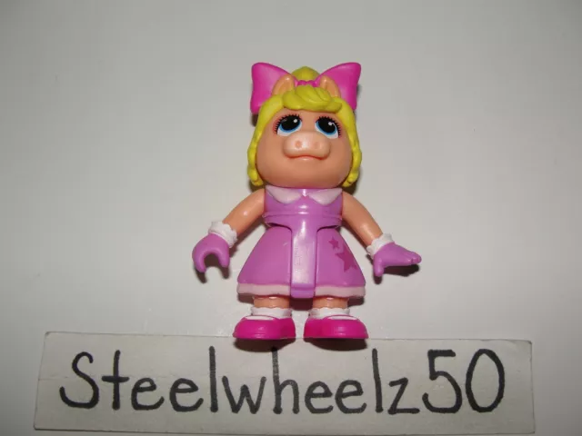 Disney Jr Muppet Babies Poseable Miss Piggy Action Figure 2018 Toy 2.5" Cake HTF