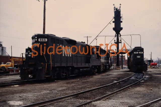 Vtg 1980's Original Photo Train Slide 866 Engine NW Norfolk & Western X2N055