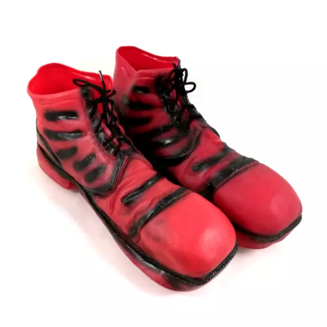 Clown Shoes Halloween Costume Red Black Unisex Jumbo Oversized 14 Inches