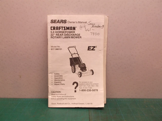 Craftsman 7800 pro online series manual