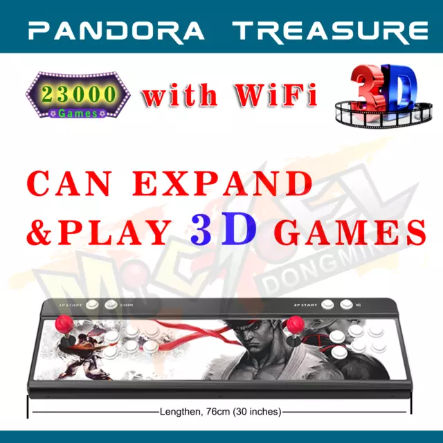 Pandora Box 3D WiFi Retro Game Arcade Console HD Lengthen All Metal 23000 Games