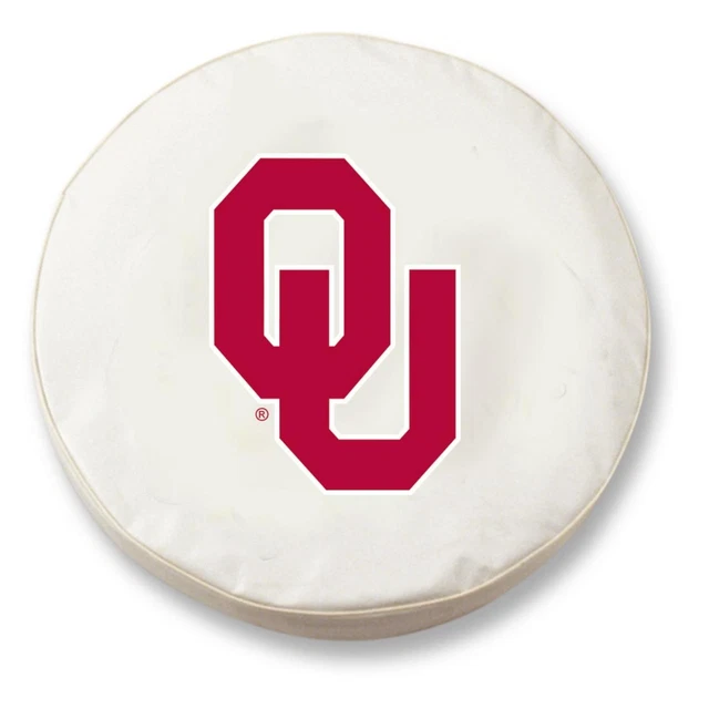 Holland Bar Stool Tire Cover With White Vinyl Finish TCCOklhmaWT