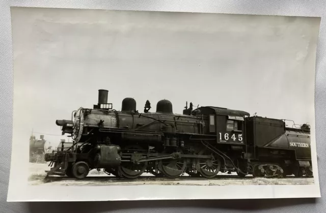 Vintage Photograph From 1900’s Locomotive Train 1645 Southern Pacific Lines B&W
