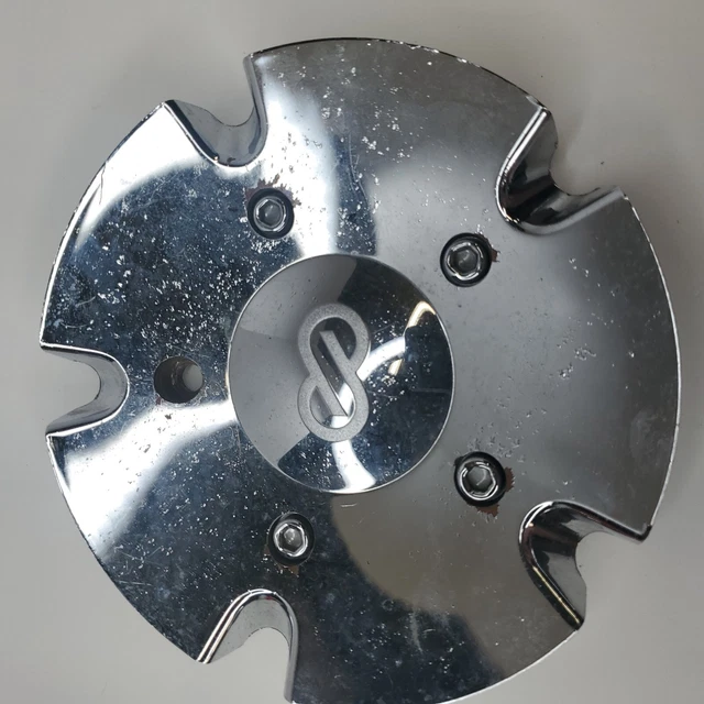 cap-290 Enkei Chrome Wheel Center Cap s109-13 - Some Wear