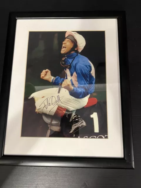 FRANKIE DETTORI (Horse Racing Jockey) SIGNED 13 x 11 FRAMED PHOTO. COA.