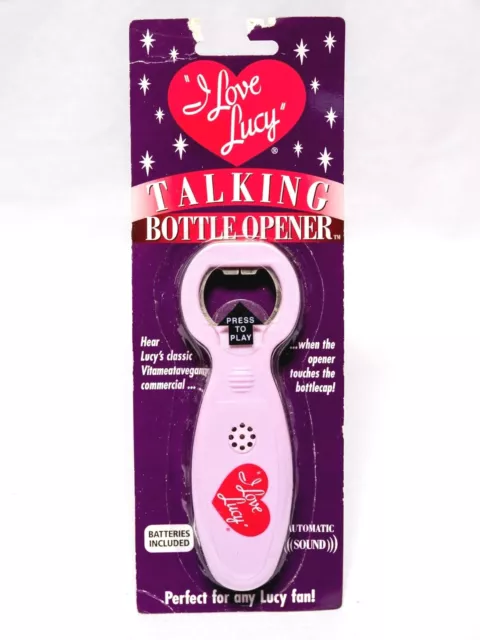 ⭐ I Love Lucy Talking Beer Bottle Opener NOS Sealed Needs New Batteries 2003 ⭐