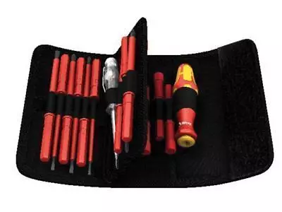 Wera Tools 1000v Electrician VDE Interchangeable Blade Screwdriver Set In Pouch