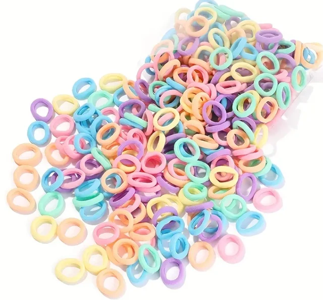 100 Stück Dicke Elastische Haarbänder – Starke Haargummis Für Dickes Haar, Pferdeschwanz, Schwarz