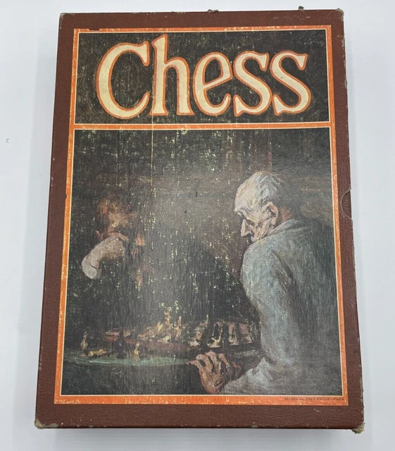 VINTAGE 3M BOOKSHELF Classic Chess Set French Chessmen 1970 Staunton