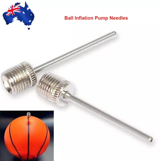 2x Ball Inflation Pump Needle Air Adapter Valve Connection Basketball Football