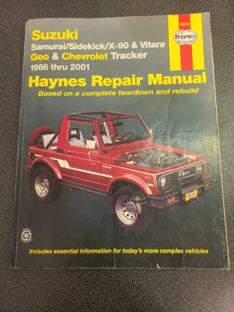 HAYNES Repair Manual 1986-2001 Suzuki Samurai Sidekick X90 Vitara GeoTrack 90010