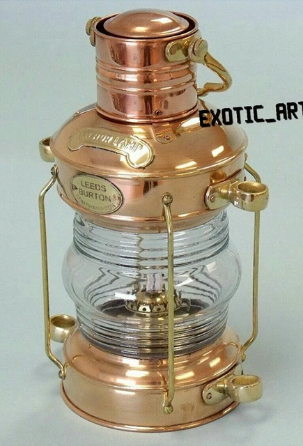 Messing Und Kupfer Schiff Aufhängen Boot Licht Nautisch Laterne Leeds Anker Gift
