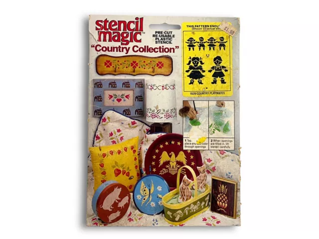 VINTAGE STENCIL MAGIC “country collection” pre-cut plastic stencils ...