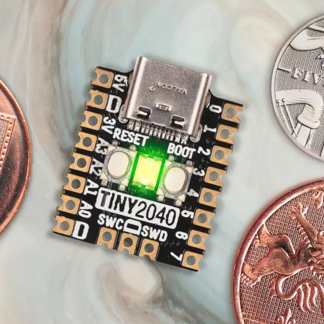 Pimoroni Tiny 2040, RP2040 Mikrocontroller-Board, 2MB Flash, ohne Header