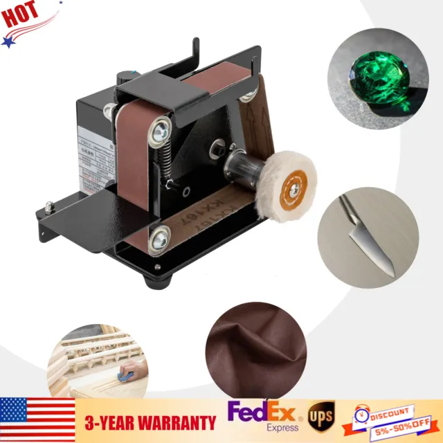 Electric Polishing Grinding Machine with 10PC Abrasive Belt for Wood Metal Knife