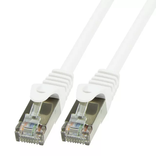7,5m CAT.6 Patchkabel Netzwerkkabel SFTP weiß LAN Ethernet DSL RJ45 Kabel
