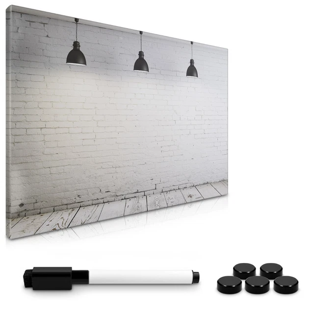 TOWON Tableau blanc magnétique en verre effaçable à sec - Fixation murale amovible - Tableau