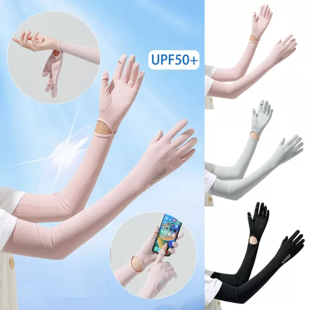 Long Finger Gloves UV Protection Sunscreen Gloves Summer Outdoor Driving Unisex