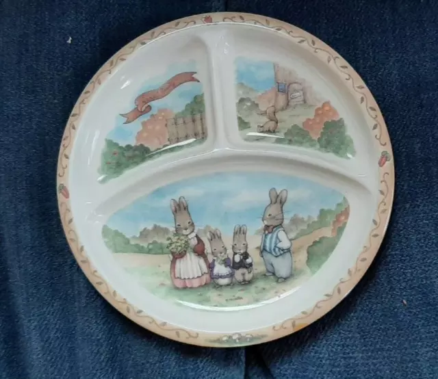 Peco Melamine Ware Vintage Peter Rabbit Divided Children’s Plate Classic #01872