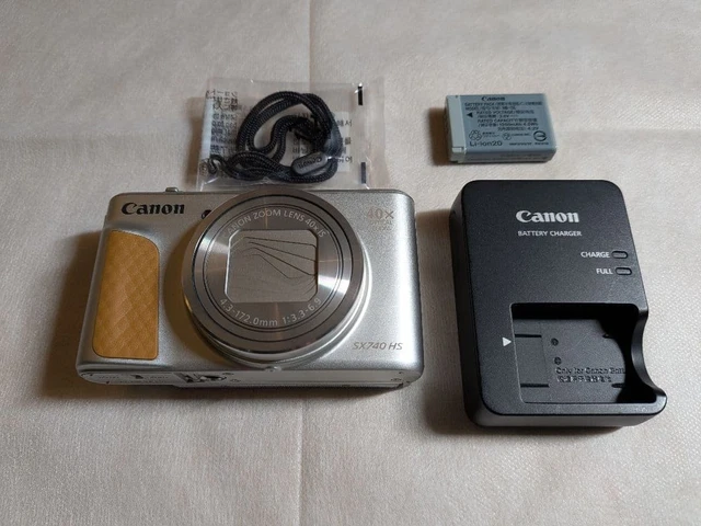 Canon PowerShot SX740 HS Silver Point & Shoot Digital Camera – 20.3MP, 40x Optical Zoom, Mint Open Box