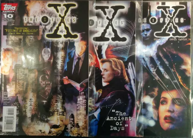 The X-Files (Vol 1) #10-12 Set NM- 1st Print Topps Comics
