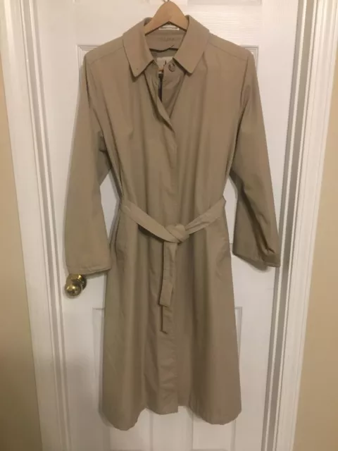 Misty Harbor Vintage 1970s Trench Coat Beige Size XLarge Belt Classic Collar