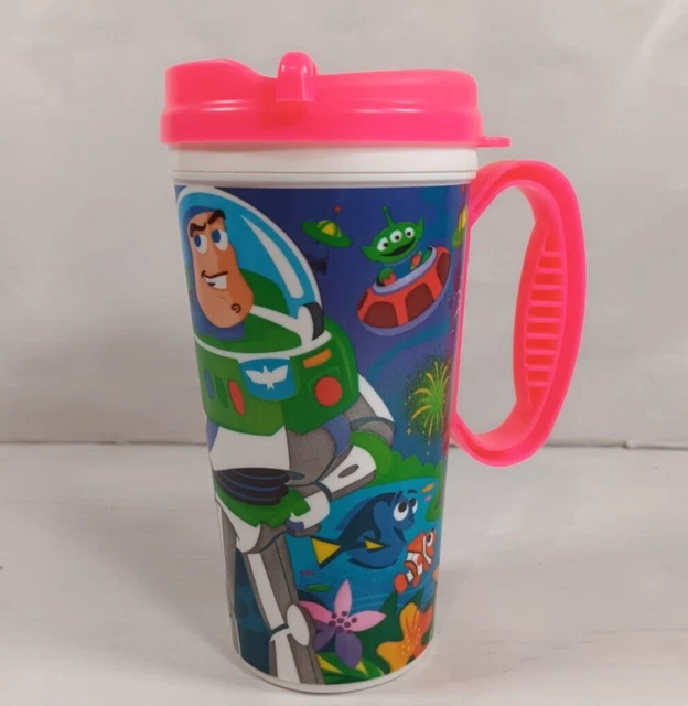 DISNEY REFILLABLE SOUVENIR Mug Cup Pink Pixar Buzz Lightyear Walt Disney World £9.99 PicClick UK