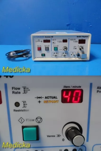 Smith & Nephew Dyonics 7205832 Access 40 Liters High Flow Insufflator ~ 30963