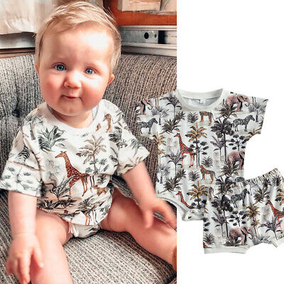 Newborn Toddler Baby Boys Girls Clothes Bodysuit Romper Jumpsuit Clothes Outfits