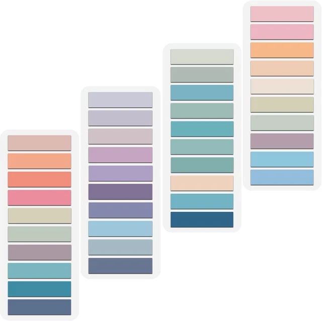 Umbresen Index Tabs, 4 Pack 800 Pcs Page Markers Sticky Note Page Labels, Transp