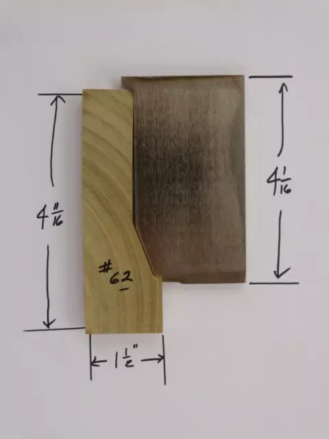 Shaper/Molder Corrugated Back Knives For 1 1/2"+- x 4 11/16"+- Casing/Plinth