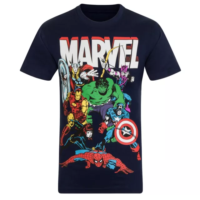 Marvel Comics Boys T-Shirt Character Hulk Iron Man Thor Kids OFFICIAL Gift