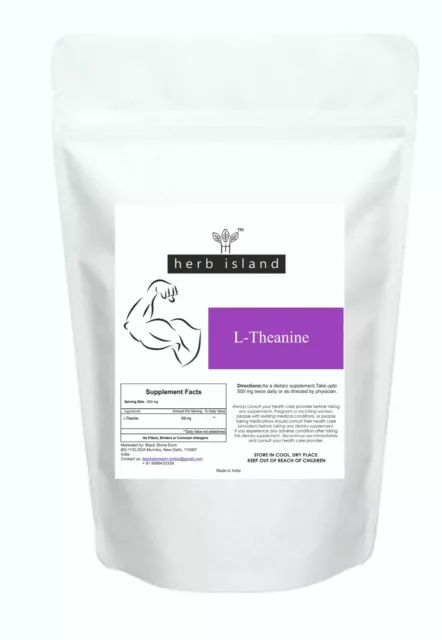 L-THEANINE 100% Pure Poudre Supplément Pour Réduit Stress, Anxiété Et Nervosité