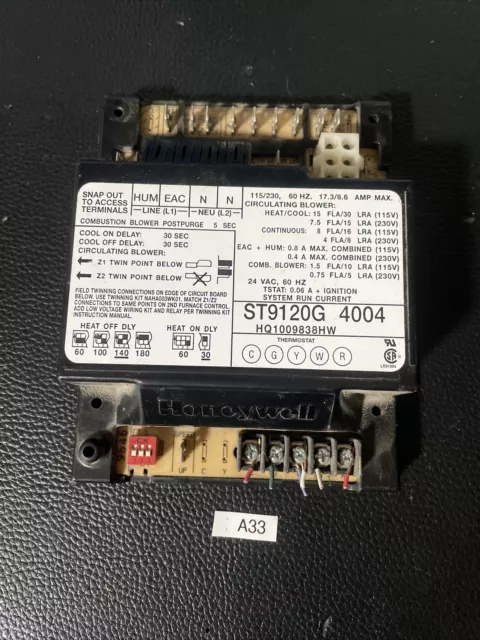 Honeywell Furnace Control Board Part # St9120 G 4004