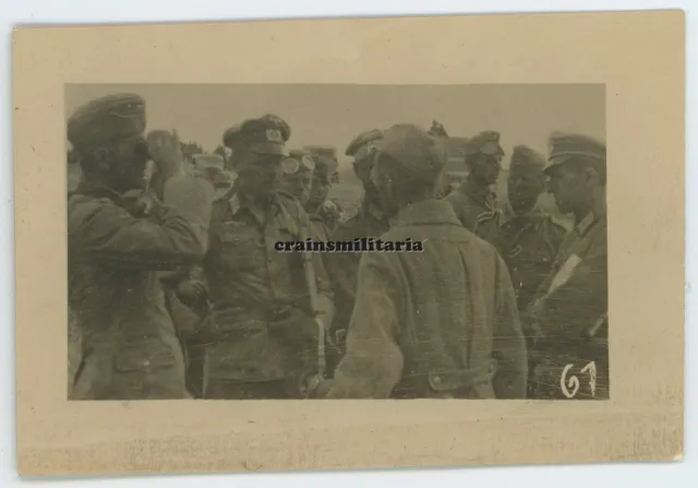 Orig. Foto 295.ID Verhör russische Offizier vor STALINGRAD Russland 1942