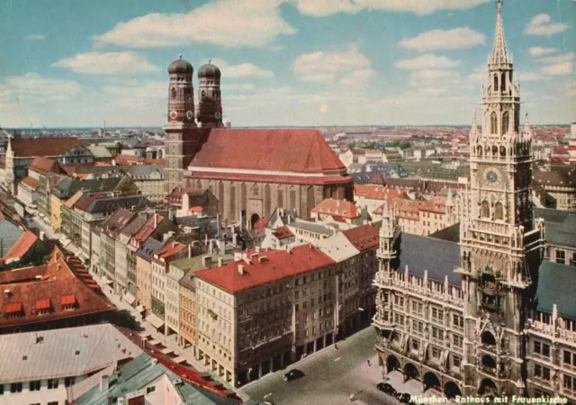 AC0056 Germany, München, Town-Hall, Card Postal, Vintage Postcard