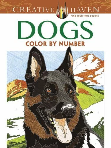 CREATIVE HAVEN DOGS Color by Number Coloring Book by Pereira, Diego