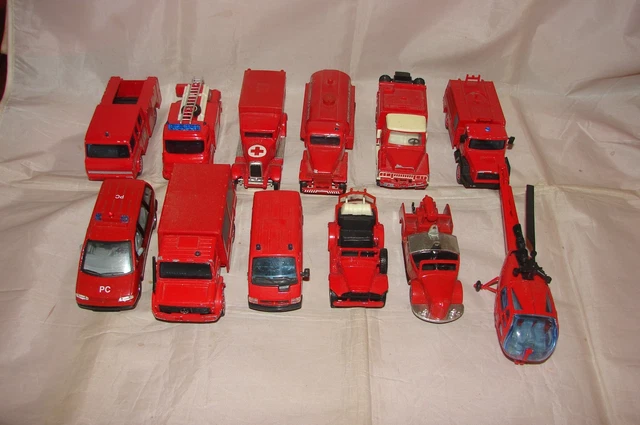 Lot De 6 Camions De Pompiers Solido 1/50 - Berliet, Mercedes, Renault, Acmat - Sans Boîtes