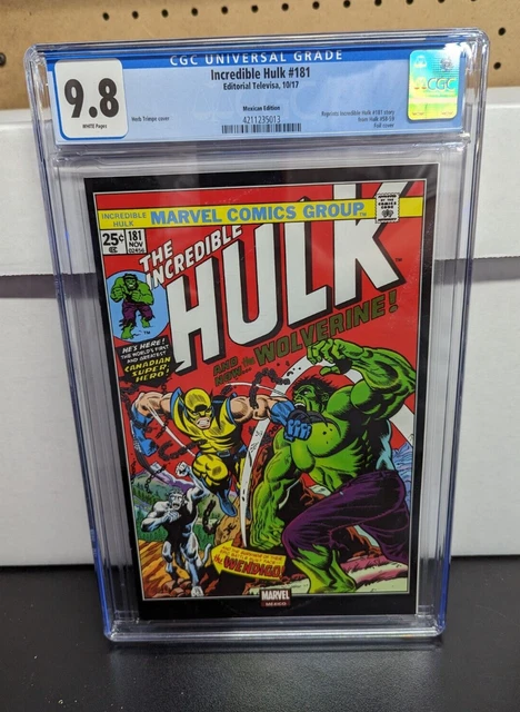 Incredible Hulk #181 (2017 Marvel Comics) Mexican Variant reprint Foil CGC 9.8