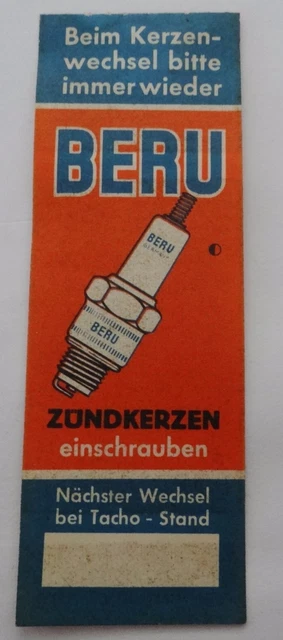 Bumper Stickers Beru Spark Plugs Changing Service Workshop Underhood 70er