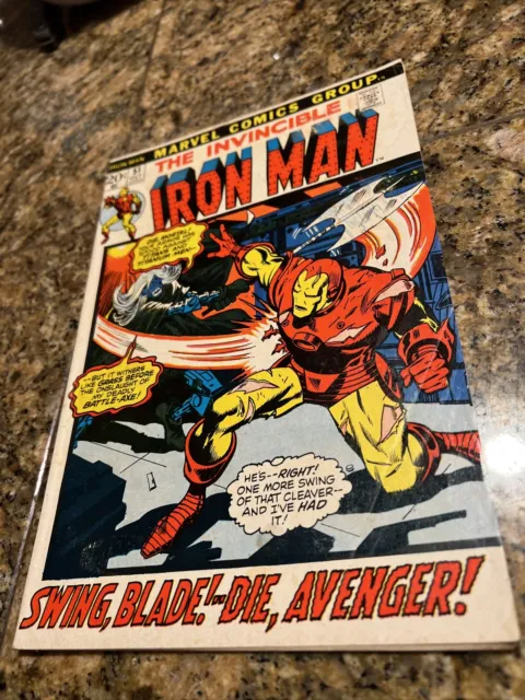 Marvel The Invincible Iron Man Issue #51 Comic Book Cyborg-Sinister! FN 6.0 1972