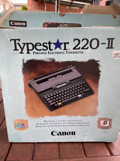 Vintage CANON TYPESTAR 220 II Portable Electronic Typewriter/Word Processor