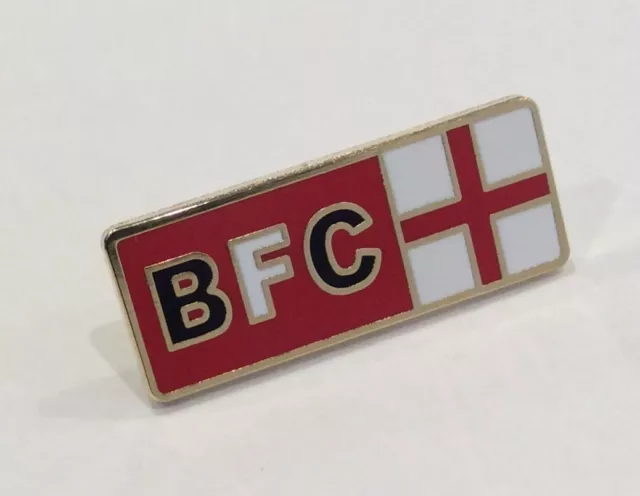 BRENTFORD Football Club FC Badge Enamel Supporters BFC ST GEORGE RECTANGULAR PIN